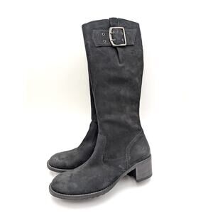 Paul Green Kendra Knee High Buckle Boots Women's Black Size US9/UK6.5 EU39.5